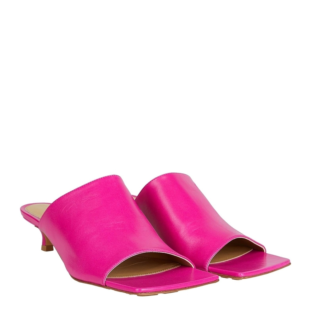 Bottega Veneta Fuchsia Slide Sandals